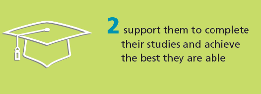 We challenge institutions to support disadvantaged students during their studies